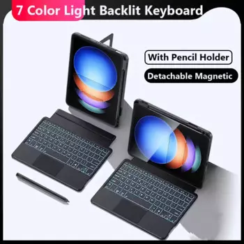 Сенсорная клавиатура для Xiaomi Pad 6S Pro 12,4 2024 6 Pro 11 дюймов 5 5 Pro 11 для Redmi Pad SE 2023 11 дюймов чехол для клавиатуры с подсветкой