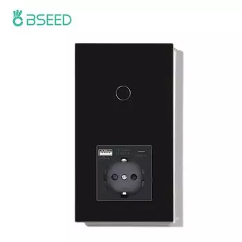 Сенсорные выключатели BSEED Touch Switches Plus с розетками USB C