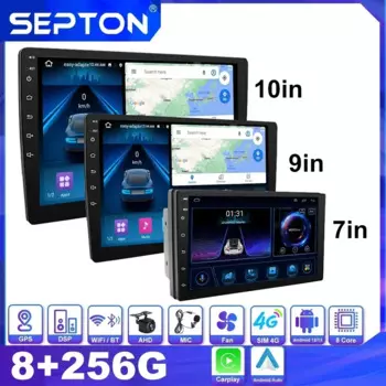 SEPTON Универсальный 7 "/9"/10" автомобильный радиоприемник автомобильный аудио мультимедийный плеер навигация GPS для Nissan Toyota Kia Toyota Honda 2 Din WIFI 4G