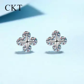 Серьги женские из белого золота и платины, 18 К