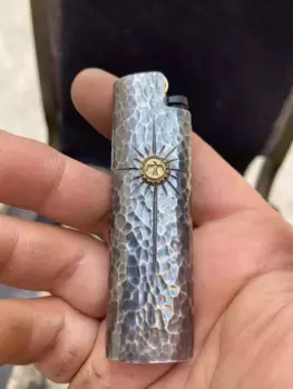 Серебряная Зажигалка ручной работы S925, зеркальная Обложка, держатель для зажигалок Bic, размер j3, J5, многофункциональный инструмент для повседневного использования, зажигалки, зеркальный рукав