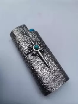 Серебряная Зажигалка ручной работы S925, зеркальная Обложка, держатель для зажигалок Bic, размер j3, J5, многофункциональный инструмент для повседневного использования, зажигалки, зеркальный рукав