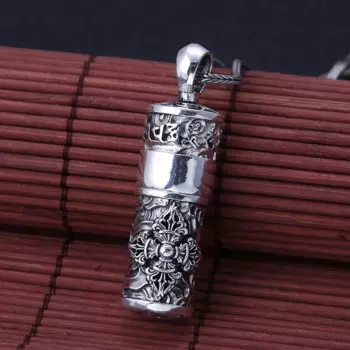 Серебряное украшение, Классическая тайская серебряная зажигалка с шестью словами, мантра Ваджра, нишевая Зажигалка для статуи Будды, подвеска для мужчин и женщин