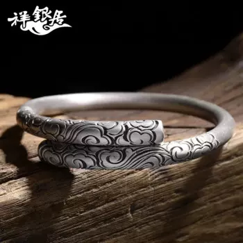Серебряные Оригинальные браслеты xiangyun double sycee S999 из чистого серебра, отличный ручной браслет из чистого серебра