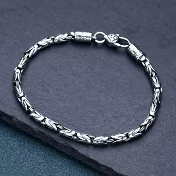 Серебряный браслет с застежкой Vajra, 7,09 дюйма, 7,87 дюйма