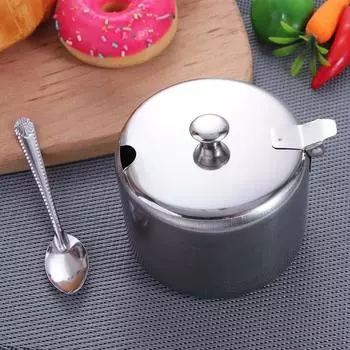 Серебряный сахарница из нержавеющей стали