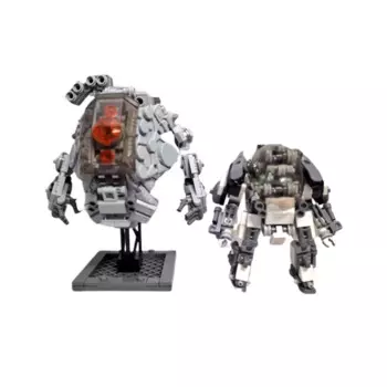 Серия MOC Mecha, серый цвет, модель «сделай сам», головоломка, коллекция, эксперты, кирпичные игрушки, образование для детей, подарки на день рождения