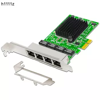 Сетевая карта PCI Express PCIE X1 на 4 порта RJ45, 1000 Мбит/с, Gigabit Ethernet 10/100/1000 м