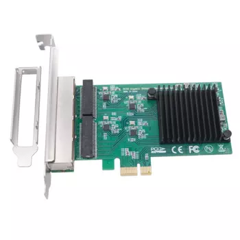 Сетевая карта RTL8111H, 4 порта RJ45-PCI Express X1, чип 10/100 Мбит/с, гигабитные Ethernet Lan-карты, сетевой адаптер для настольного компьютера