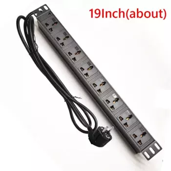 Сетевой фильтр Pdu, 19 дюймов, настенное крепление, розетка для дома и офиса, универсальный адаптер с 8 выходами, шнур 2 м