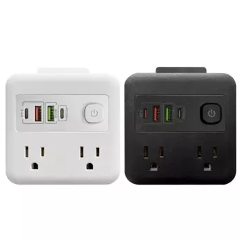 Сетевой фильтр с розетками переменного тока и USB-портами, 125 В, 10 А, 1250 Вт