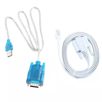 Сетевой кабель RJ45 Последовательный кабель Rj45 к DB9 и RS232 к USB (2 в 1) Адаптер Ethernet CAT5 Консольный кабель локальной сети