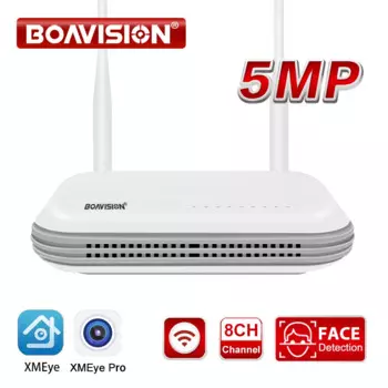 Сетевой мини-видеорегистратор, 8 каналов, Wi-Fi, H.265, 5 МП, 3 Мп, 2,5 дюйма