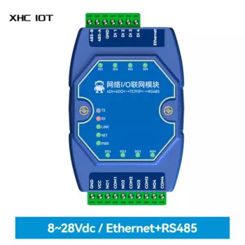 Сетевой модуль RJ45 RS485 Ethernet I/O 4DI + 4DO TCP RTU с поддержкой шлюза Modbus