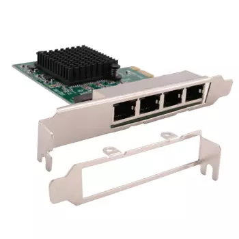 Сетевые карты Сетевой/Ethernet/Lan-адаптер Сетевая карта PCI-E Realtek RJ45 Интернет Ethernet Гигабитная 4-портовая сетевая карта