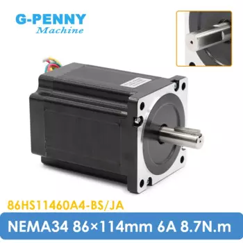 Шаговый двигатель с ЧПУ G-Penny NEMA34, 86*114 мм, 114 Нм, 6 А, длина = мм, шаговый двигатель для гравировального станка с ЧПУ, 3D-принтера