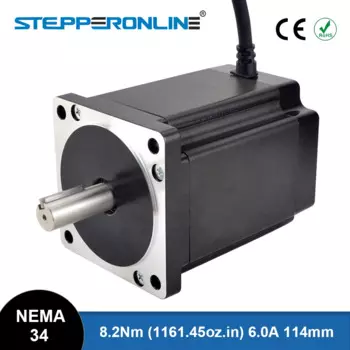 Шаговый двигатель STEPPERONLINE Nema 34, 8,2 Нм, 6 А
