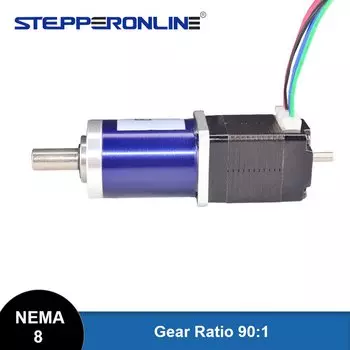 Шаговый двигатель STEPPERONLINE 90:1 Nema 8 0.2A 38мм для 3D-принтера