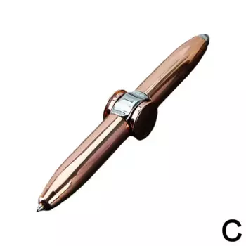 Шариковая ручка-спиннер с подсветкой золотая