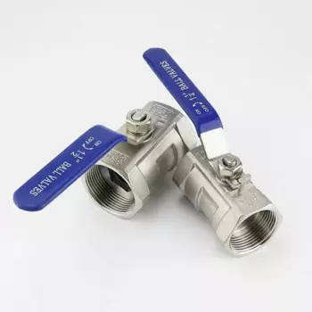 Шаровой клапан из нержавеющей стали, шаровой кран S304 1/4 дюйма 3/8 дюйма 1/2 дюйма 3/4 дюйма 1 дюйм 1-1/4 дюйма 1-1/2 дюйма, гнездовой клапан BSP с виниловой ручкой, Резьбовые клапаны