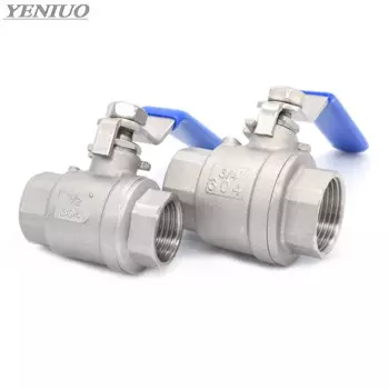 Шаровой кран BSPT, 1/4 дюйма, 3/8 дюйма, 1/2 дюйма, 3/4 дюйма, 1-1/4 дюйма, 1-1/2 дюйма, внутренняя резьба, из нержавеющей стали SS304, 2P, с полным портом, с виниловой ручкой