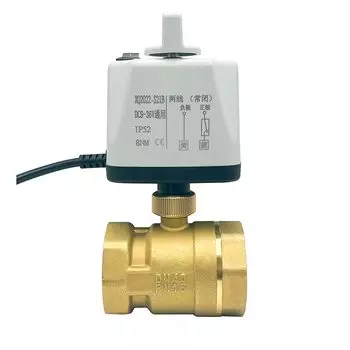 Шаровой кран DN15 DN20 DN25 DN50, нормально закрытый/открытый, с ручным переключателем, 2 направления, 8 нм, большой крутящий момент
