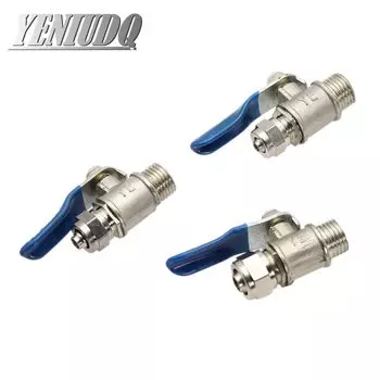 Шаровой кран медный 1/4"-3/8", 12", для труб 6/8/10 мм