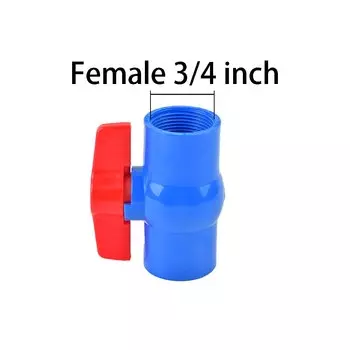 Шаровой кран ПВХ синий 1/2"-1,5"