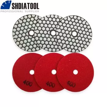SHDIATOOL Полировальные накладки для камня 6 шт., #400