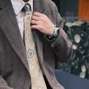 Шелковый галстук VISVIMWMV жаккардовый Японский ретро цветочный галстук 23AW
