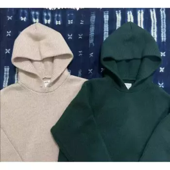 Шерстяная Вязаная толстовка с капюшоном VISVIM WMV KOFU 23AW AMPLUS