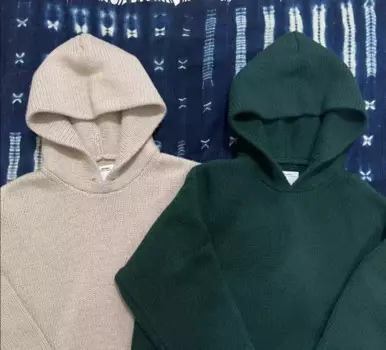 Шерстяная Вязаная толстовка с капюшоном VISVIM WMV KOFU 23AW AMPLUS