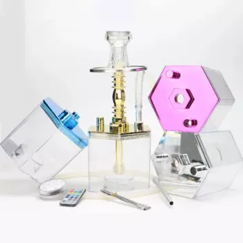 Shesha дым кальян шестигранный кальян светодиодный шестигранный кальян