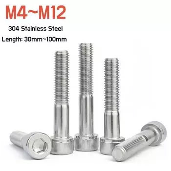Шестигранные болты 304 нержавеющая сталь M4-M12 DIN912