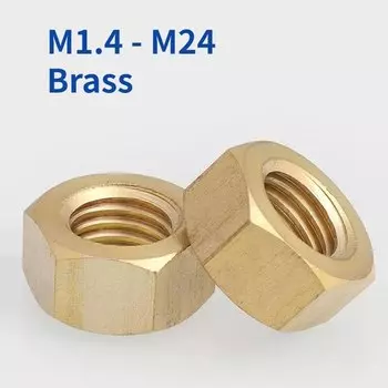 Шестигранные гайки из латуни и меди M1.4-M24