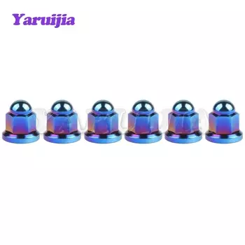 Шестигранные титановые гайки Yaruijia M6/M8/M10 6 шт.