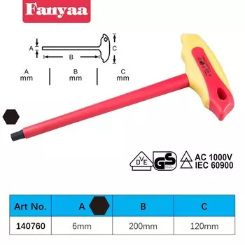 Шестигранный ключ Fanyaa VDE 2,5-8 мм