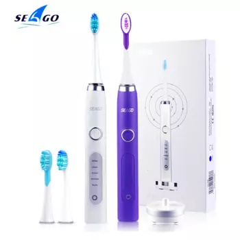Щетка Зубная Seago звуковая Бесшумная, IPX7, 3 сменных головки