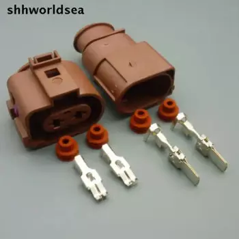 Shhworldsea 2-контактный 6,3-мм герметичный автомобильный водонепроницаемый разъем для вентилятора для VW 3B 0973852 A 3B 0973752 A