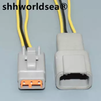 Shhworldsea 3-контактный автоматический разъем для проводов DTM, водонепроницаемая, женская, мужская, серая розетка DTM06-3S ATM06-3S DTM04-3P ATM04-3P