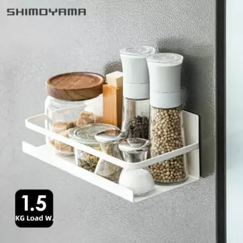 SHIMOYAMA полка для бутылок с специй, магнитная настенная полка для холодильника, боковые перечники, стеллаж для хранения ароматизаторов, кухонный органайзер для приправ