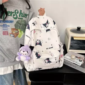 Школьный ранец Sanrio Coolomi для девочек, милая мягкая женская сумка большой вместимости