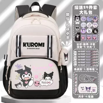 Школьный ранец Sanrio для студентов, красивый вместительный Детский рюкзак с мультяшным рисунком аниме для защиты позвоночника