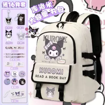 Школьный ранец Sanrio для студентов, водонепроницаемый вместительный милый рюкзак для защиты позвоночника, Clow M