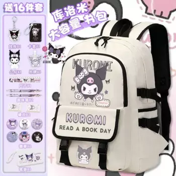 Школьный ранец Sanrio для студентов, водонепроницаемый вместительный милый рюкзак для защиты позвоночника, Clow M