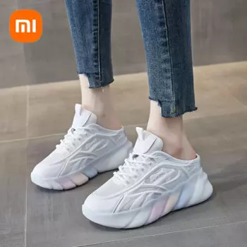 Шлепанцы Xiaomi женские на толстой подошве, мягкие Нескользящие дышащие удобные сандалии из ЭВА, уличные пляжные тапочки Baotou