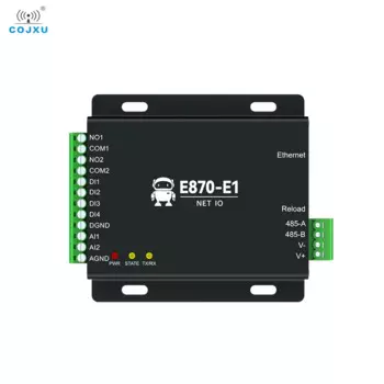 Шлюз сбора кромок Контроллер ввода-вывода Ethernet RS485 4DI 2DO 2AI COJXU E870-E1 Протокол Modbus TCP/UDP/MQTT промышленного класса