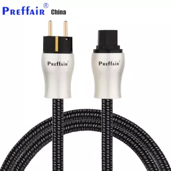 Шнур питания Preffair D524 Hi-End Schuko, вилка стандарта EU/US/AU, кабель питания Hi-Fi, сетевой кабель переменного тока, Европейская линия питания