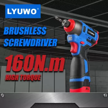 Шуруповерт LYUWO ударный аккумуляторный, 16 В, 160 Н · м