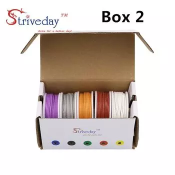 Силиконовые провода Striveday 30AWG набор 5 цветов 50м
